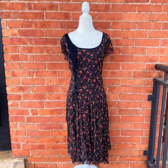 grungey floral midi dress - Picture 1 of 13